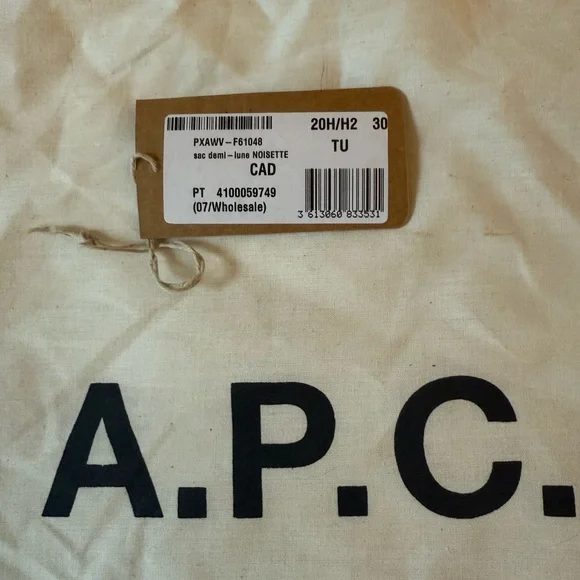 A.P.C. Demi Lune Rich Brown Crossbody Bag - Picture 3 of 6